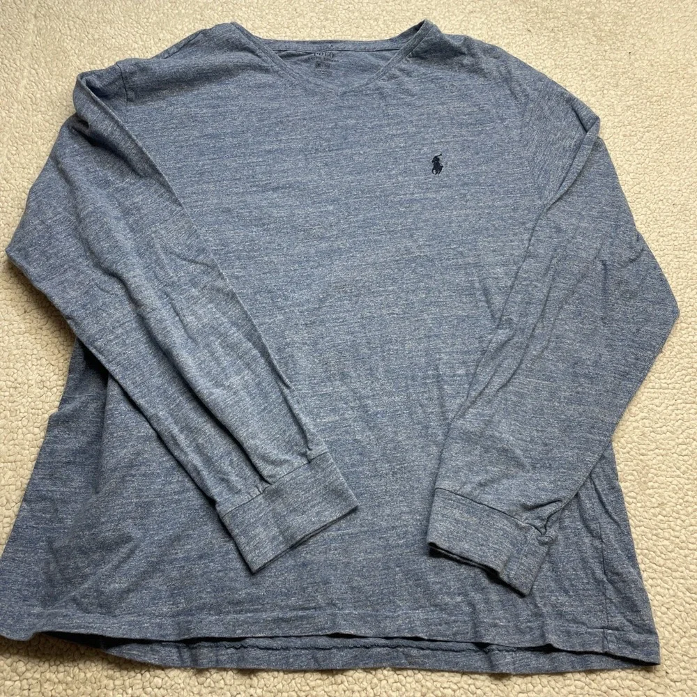 Polo Ralph‎ Lauren T-Shirt Mens XL Blue Bundle Long Sleeve Pony Logo Heathered
